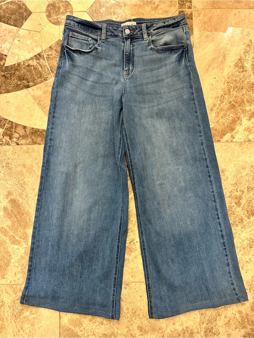 Cello Wide Leg Women's Jeans in Medium Blue